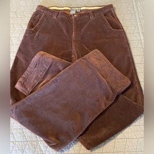 MENS Mountain Khakis corduroy pants, 38"x34" EUC, rich brown gussetted crotch